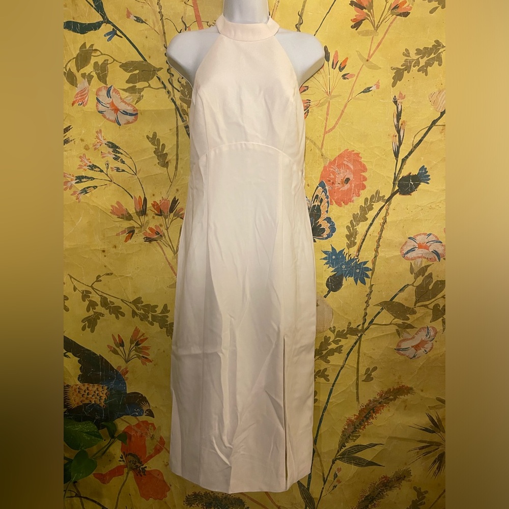 BHLDN AMSALE - Crepe Sheath Dress in Ivory - Picture 9 of 10